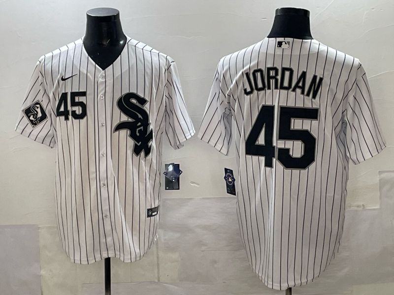 Men Chicago White Sox #45 Jordan white Nike MLB 2025 jersey 013